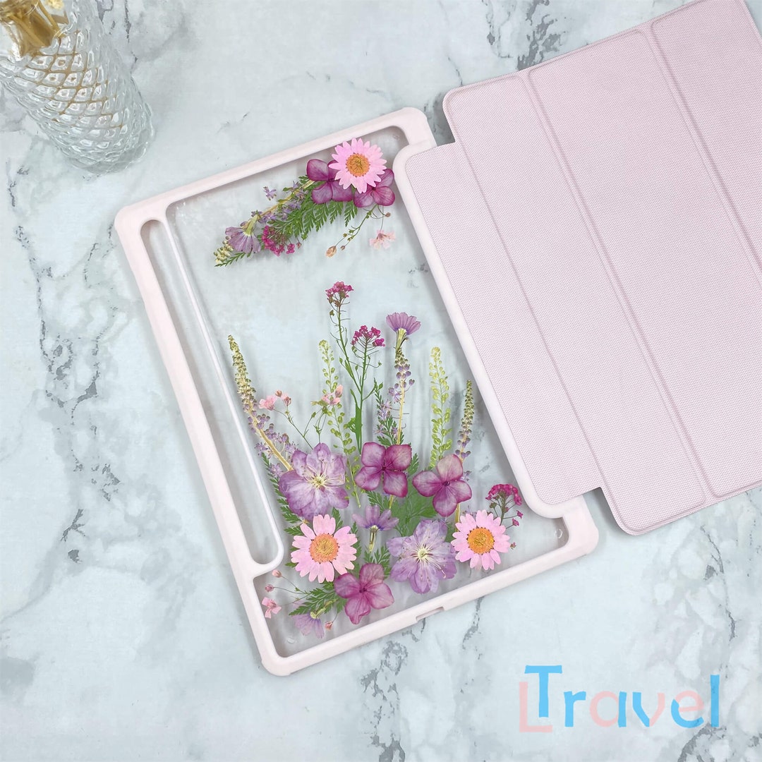 Pink Daisy Hydrangea Flower Case for Samsung Tab S11 S10 S9 S8 Ultra ...