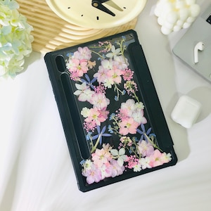 Personalized pink sakura flower tablet case for Samsung Tab S10 S9 S8 Ultra Plus, Samsung Tab S9 S10 FE+, Samsung Tab A8 A9+, iPad Air 2025