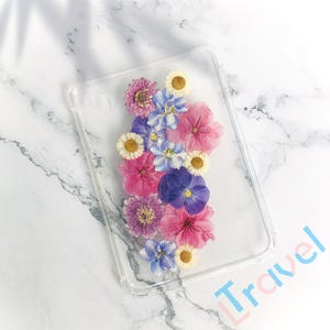 Real dried pink sakura flower E-Reader case for Kobo Libra 2 (2021),Kobo Clara Color 2024,Clara 2E 2022,Libra H2O,Libra Colour 7&#39;&#39; case