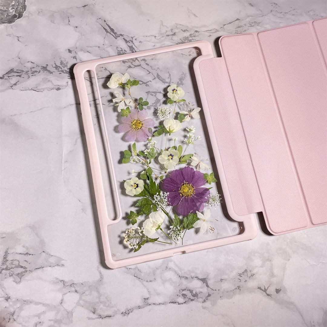 Pressed Pink White Cosmos Flower Case for Samsung Tab S11 S10 S9 S8 ...