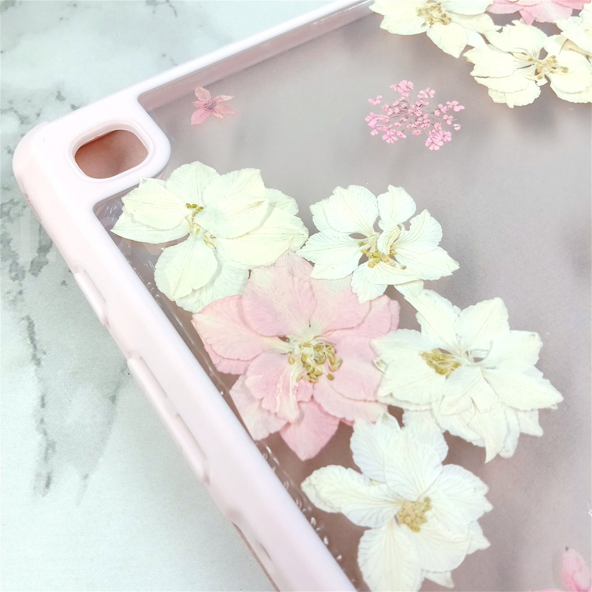 Real Pink White Flower Pink Case for Samsung Tab S11 S10 S9 S8 Ultra ...