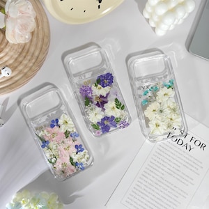 Handmade real pressed flower custom name case for iphone 17 16 15 14 13 pro max 16e, Google pixel 9 10 pro,Samsung S24 S25 FE Edge Ultra A56