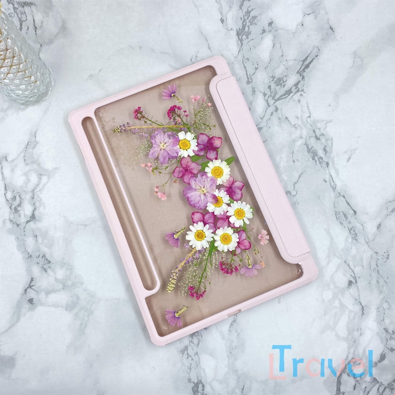 Pink Sakura White Daisy Flower Case for Samsung Tab S11 S10 S9 S8 Ultra ...