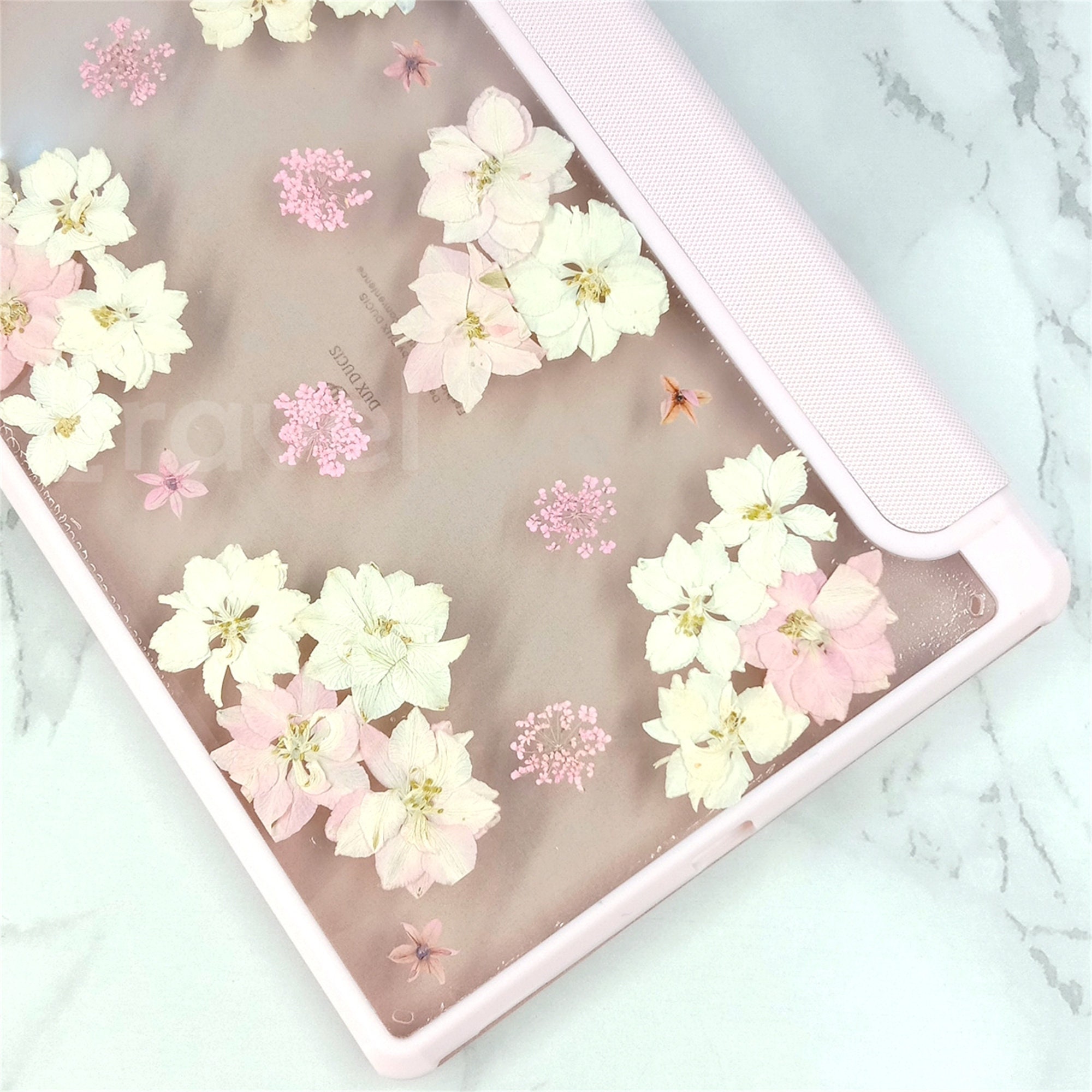 Real Pink White Flower Pink Case for Samsung Tab S11 S10 S9 S8 Ultra ...