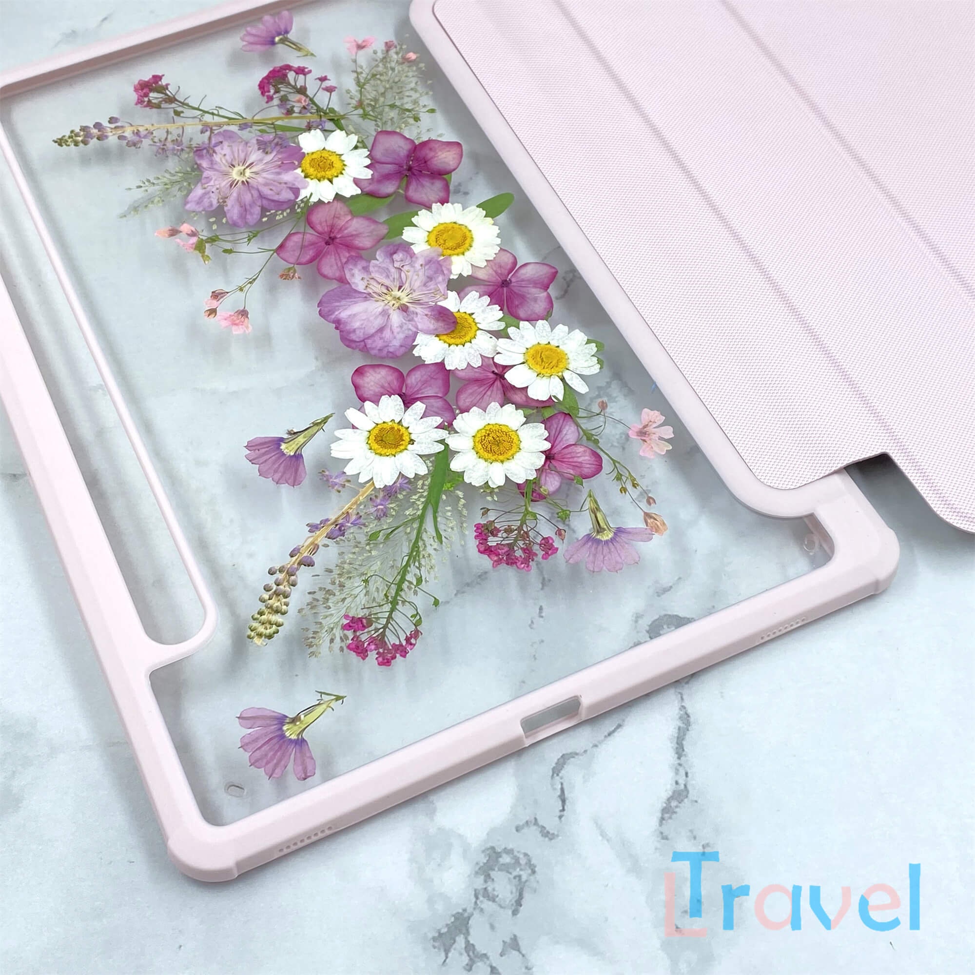 Pink Sakura White Daisy Flower Case for Samsung Tab S11 S10 S9 S8 Ultra ...