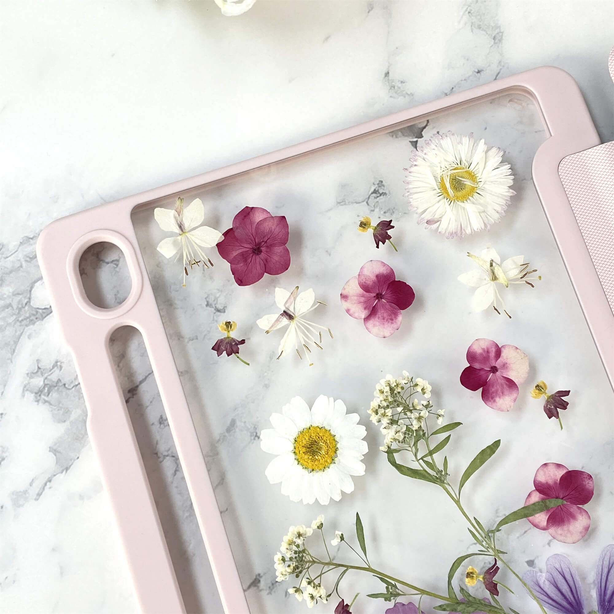 Real Cosmos Daisy Sakura Flower Wedding Case for Samsung Tab S11 S10 S9 ...