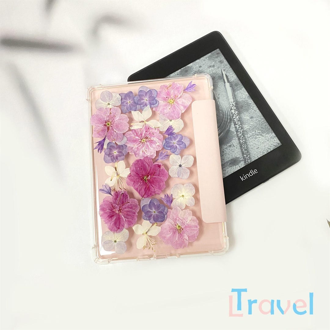 Real Purple Pink Flower Case for Kindle Colorsoft 7'',kindle Paperwhite ...