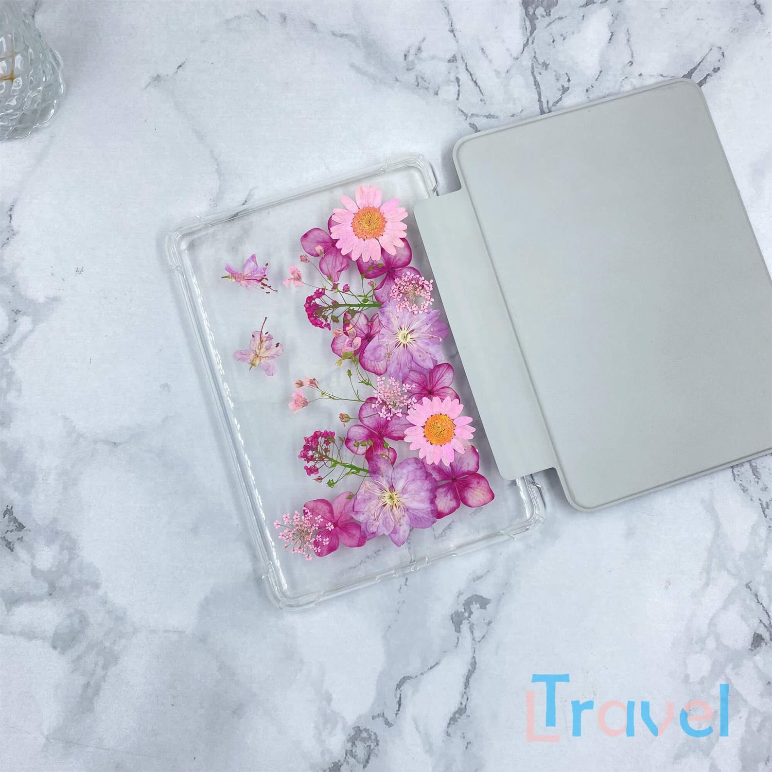 Pink Hydrangea Daisy Cherry Flower Case for Kindle Colorsoft 7'',kindle ...