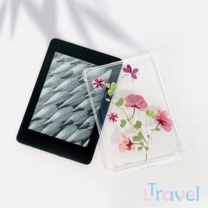 Pressed pink sakura flower E-Reader case for Kobo Libra 2 (2021), Kobo Clara Color 2024,Clara 2E 2022, Libra H2O, Libra Colour 7&#39;&#39; case
