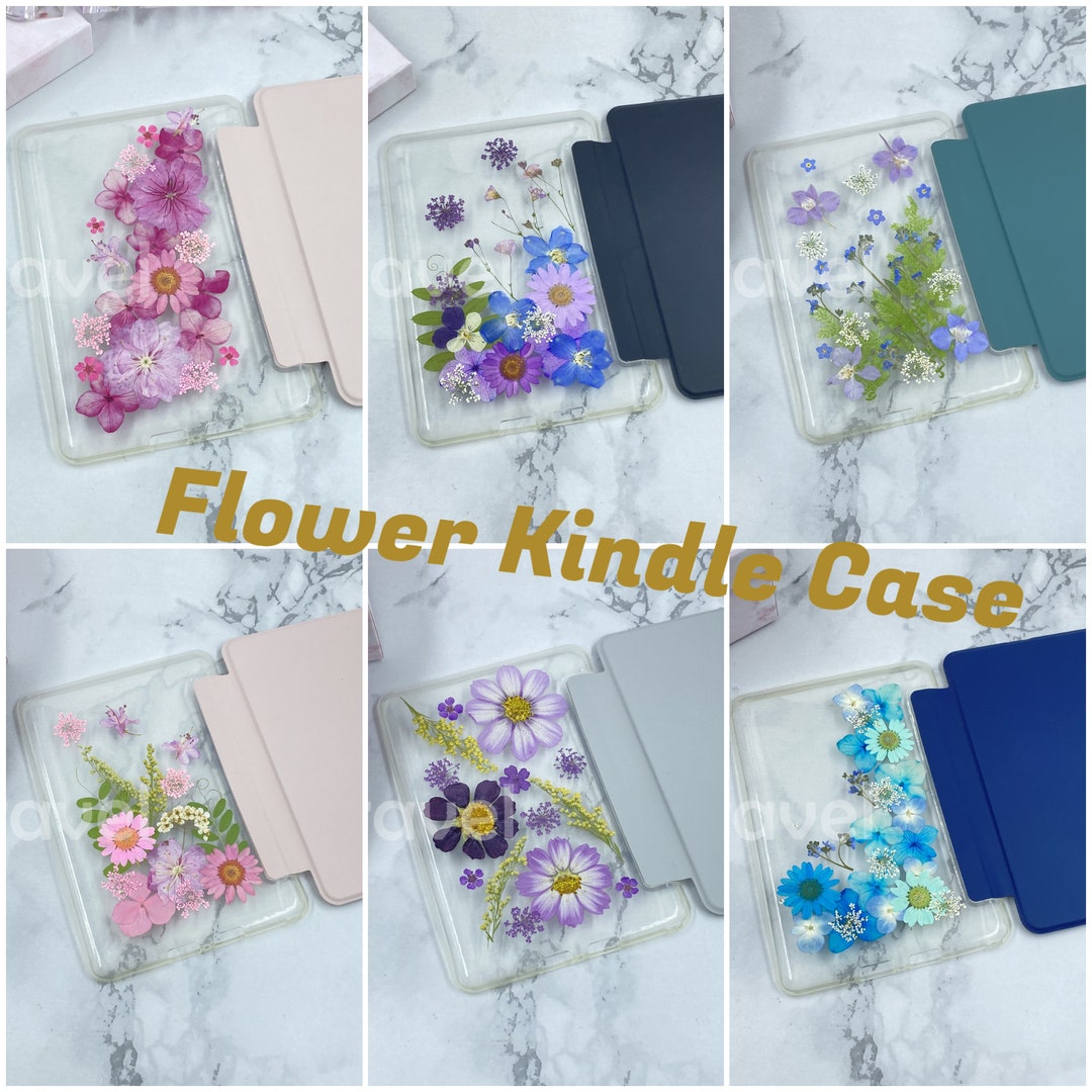 Real Pressed Flower Kindle Paperwhite 11th Gen 6.8'' Case, KPW 10 Th