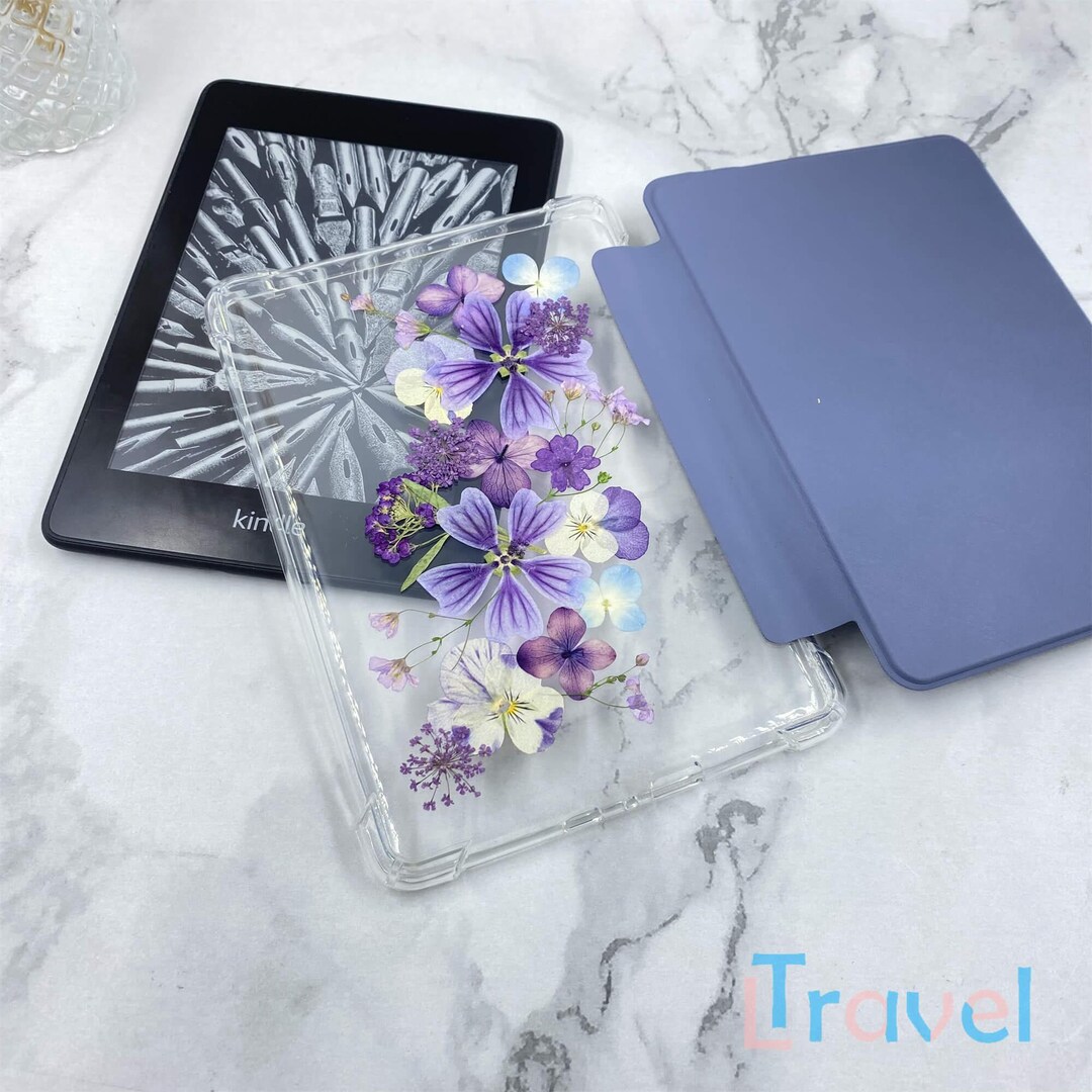 Purple Malva Cathayensis Flower Case for Kindle Colorsoft 7'',kindle ...