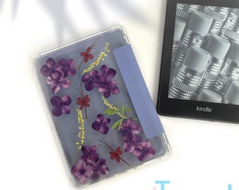 Dried purple hydrangea flower case for Kindle Colorsoft 7'',Kindle Paperwhite 12th 11th 10th gen, Kindle 6'' 2024 2022, Oasis 2019 7''