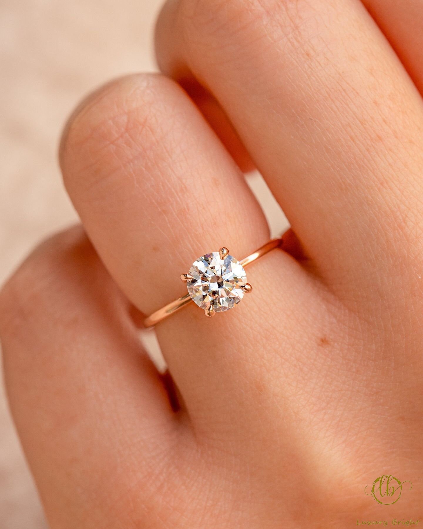 1.00 CT Forever One Hearts & Arrows Moissanite Engagement Ring Etsy