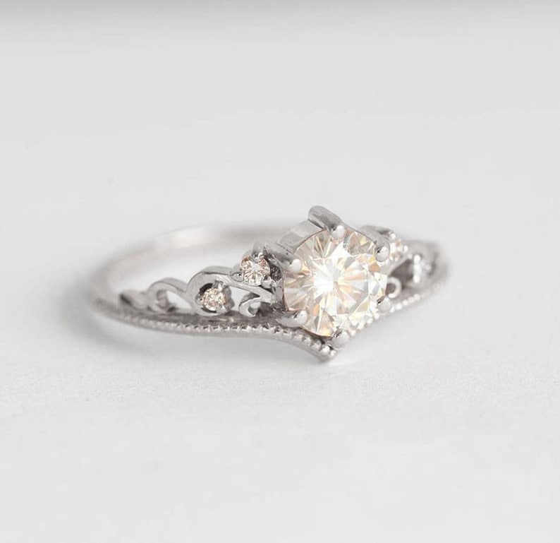 elegant jewelry, statement jewelry, bridal jewelry, colorless diamond, forever one ring, bridesmaid gift, handmade jewelry,