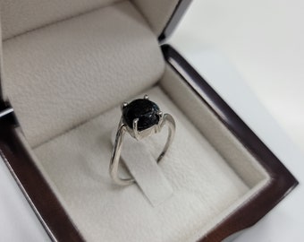 2.50ct Black Diamond Solitaire Engagement Ring