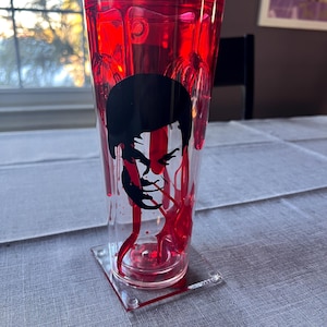 Dexter Blood Splatter Tumbler with Straw | Dexter 20oz Tumbler | BPA Free Tumbler