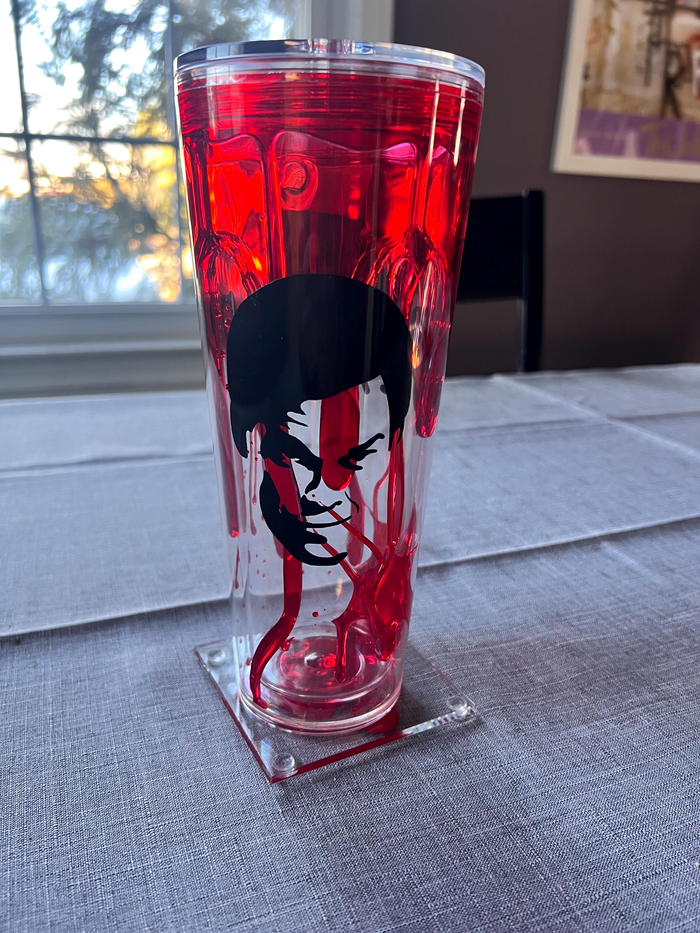 Dexter Blood Splatter Tumbler with Straw | Dexter 20oz Tumbler | BPA Free Tumbler