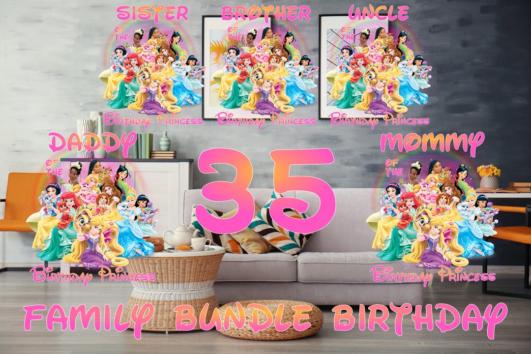Princess Family Iron on Transfer Disney Princess Bundle Etsy
