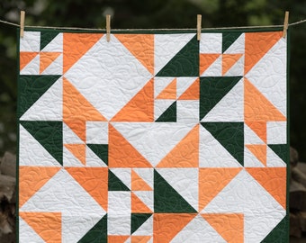 Handmade Geometric/Modern Crib Quilt