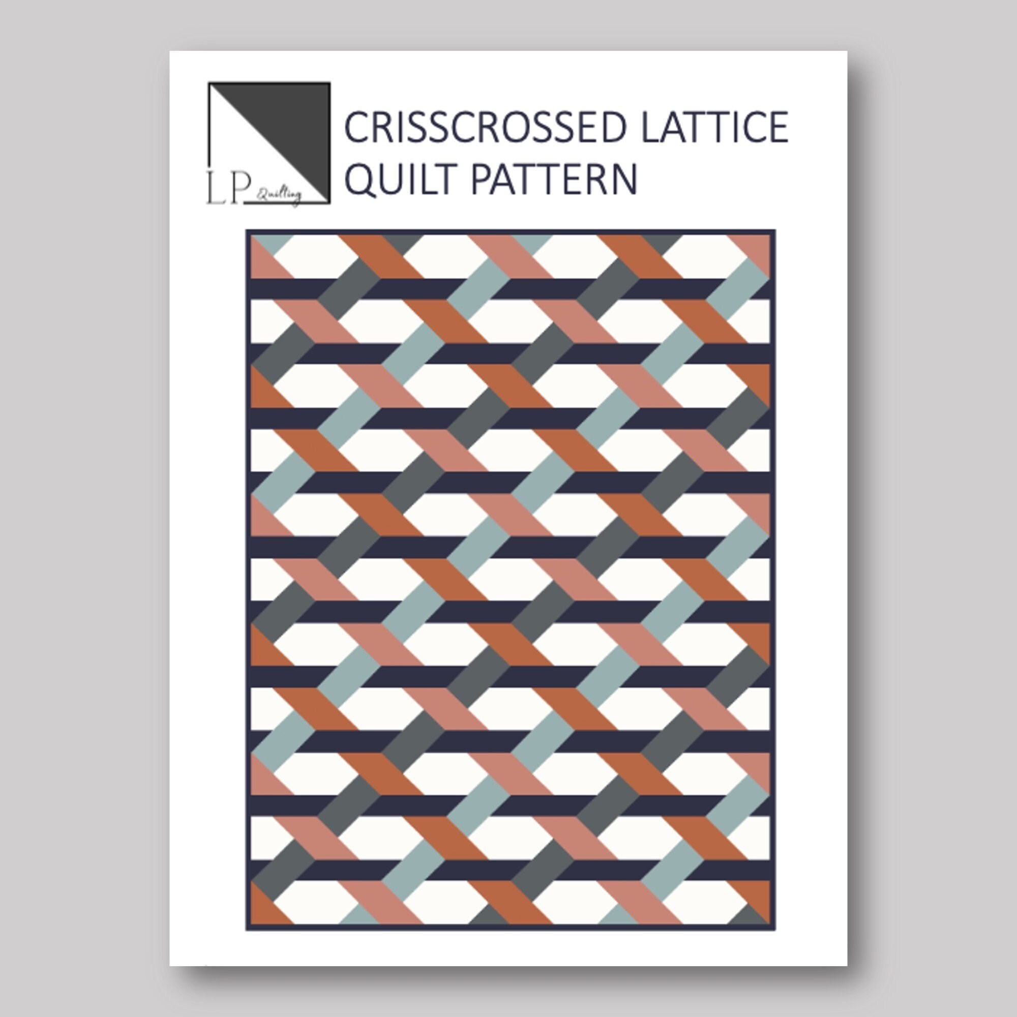 Crisscrossed Lattice Quilt Pattern Etsy