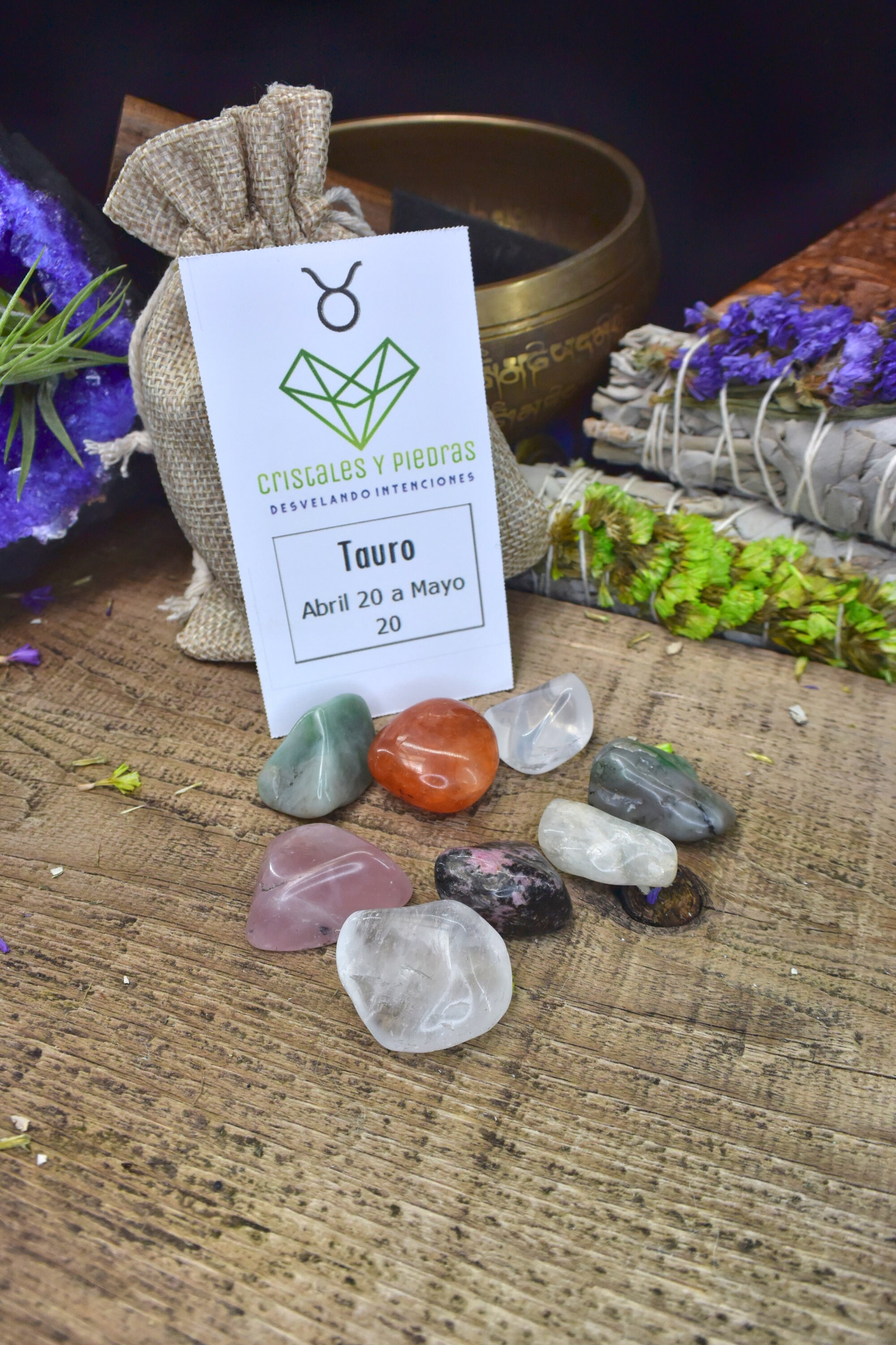 Taurus Zodiac Crystals and Gemstones Kit Taurus Stones Set Etsy