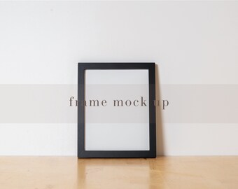 8 x 10 Inch Black Frame Mockup, Neutral Styled Mockup, Natural mock up, Organic colours mock up, Minimalist frame mock up