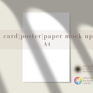 A4 Paper Mock up, editable background colour mock up, print mock up, poster mock up, minimalist mock up, natural mock up, shadow mock up