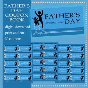 coupon book for dad, Coupon Organizer Binder, Printable Coupon Book, Printable Dad Gift, Coupons for Dad, gift for dad, last minute gift