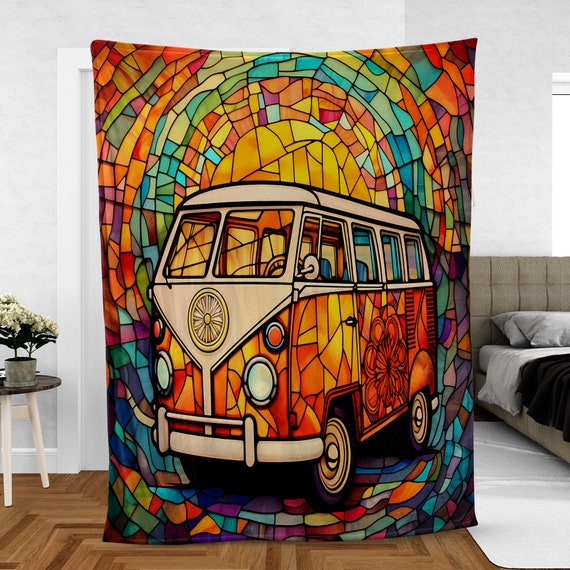 Vw campervan throw blanket hot sale