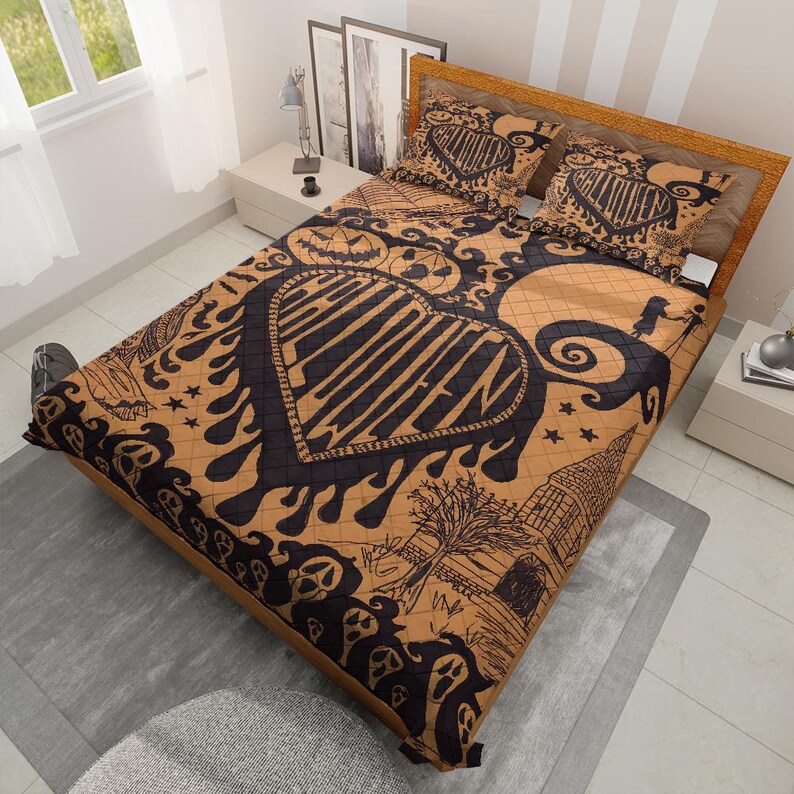 Pumpkins Halloween Bedding Set, Spooky Season Nightmare Before