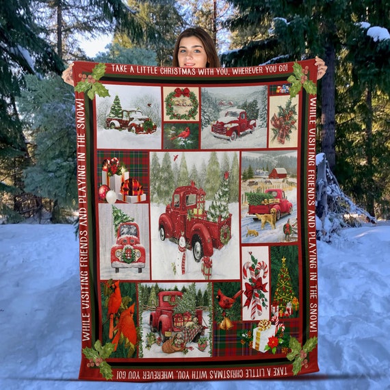 Little red truck throw blanket new arrivals