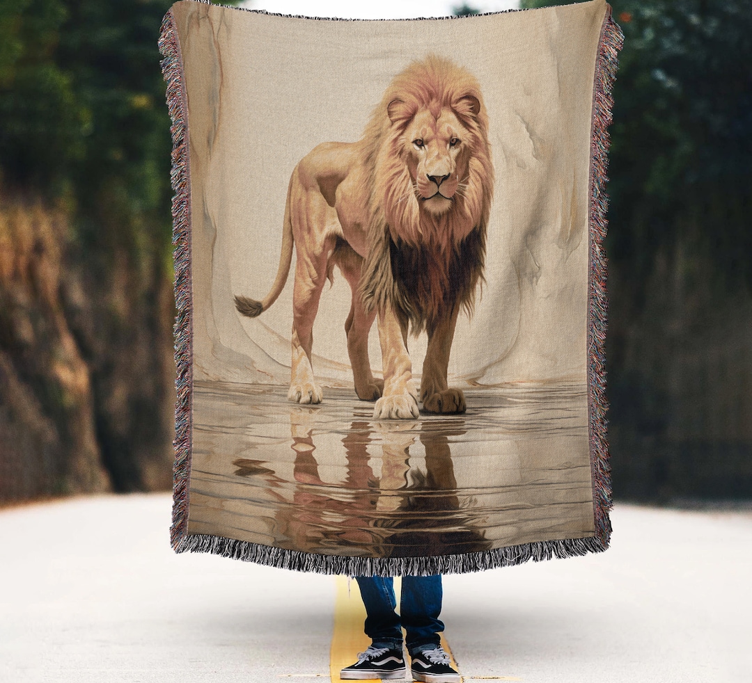 Lion print blanket sale