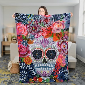 Day of Dead Blanket - Etsy