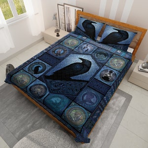 Jeminise Viking Quilt Bed Set – Celtic Tree Of Life Quilt Set Throw, Twin, Queen