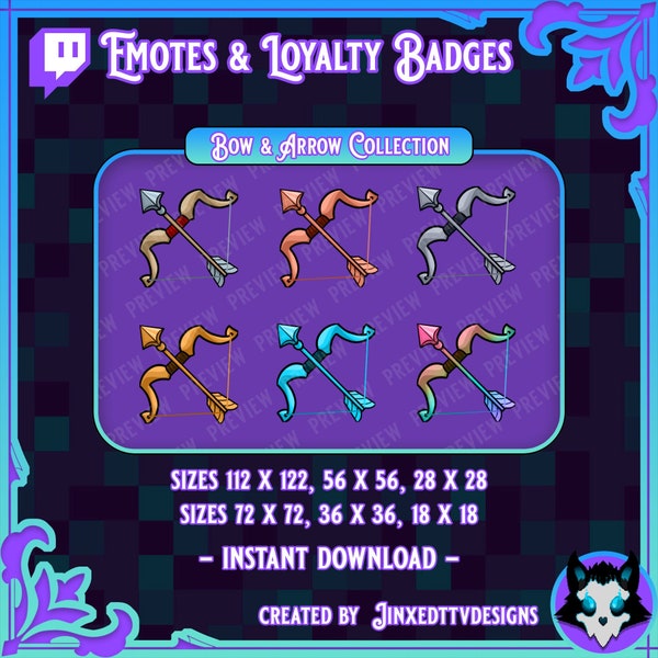 Bow and Arrow Collection Emote & Badge for Streaming