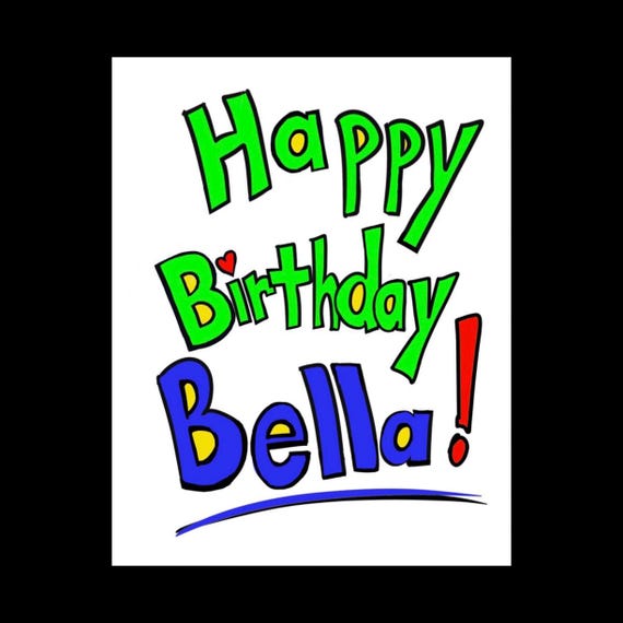 Personalized DIGITAL "Happy Birthday" card in Block Letters!