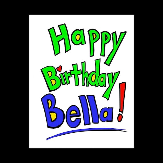 Custom, Personalized "Happy Birthday" card in Block Letters!