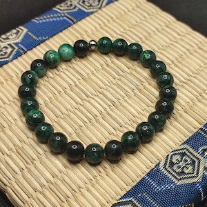 Afrikanisches Smaragdperlenarmband, Smaragdarmband, Natur