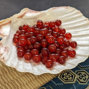 Red carnelian beads