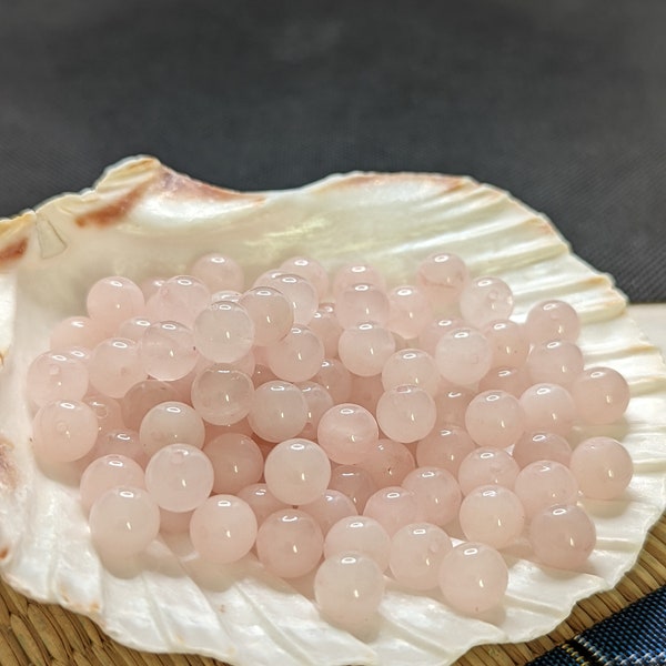 Perles quartz rose de Madagascar