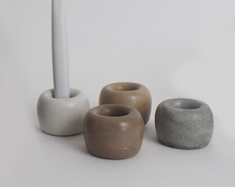 Round Single Toothbrush Stand / Pen Holder | Handmade Minimalist Concrete - Artisan Mindful Cements
