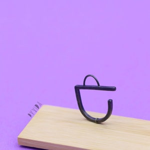 Geometric Oxidized Silver Ring