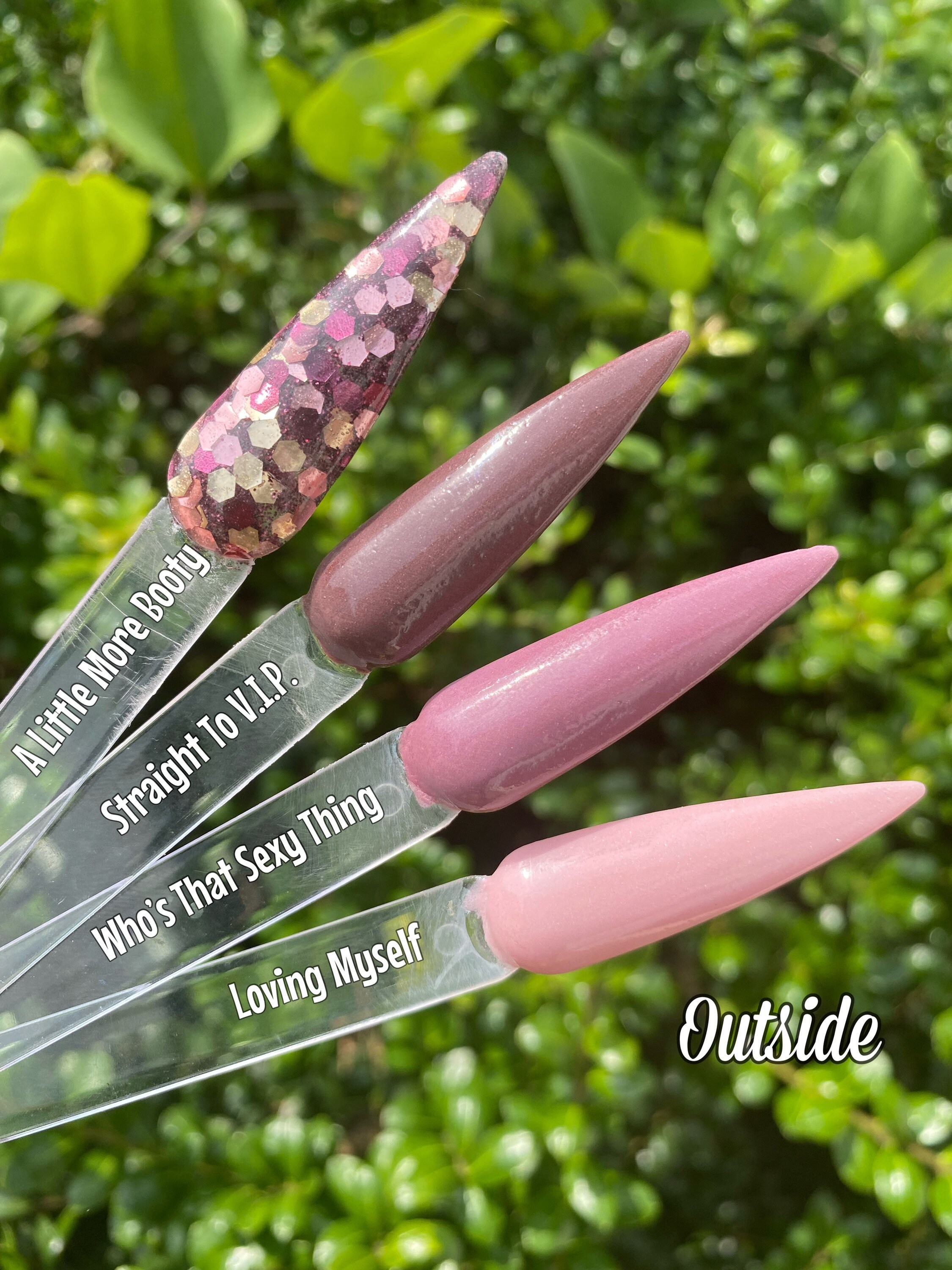 Neutral Pink Dip Powders Chunky Glitter Dip Powder Etsy UK