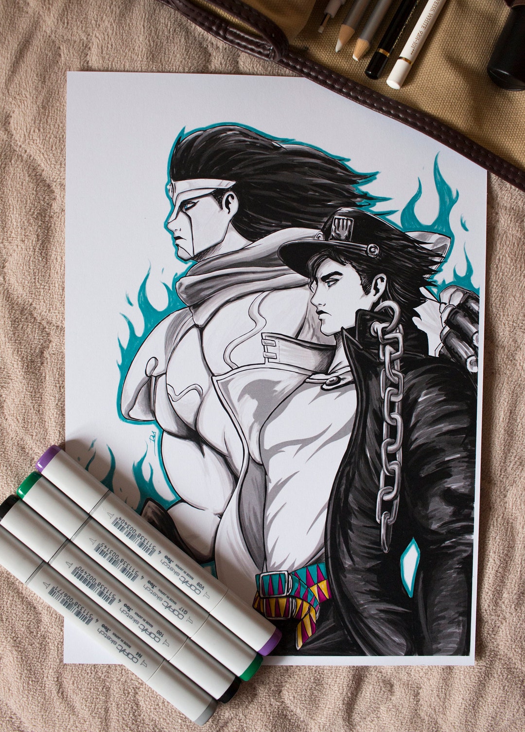 Turned one of my friends into a JoJo character for his birthday ( His  girlfriend is the stand) : r/StardustCrusaders