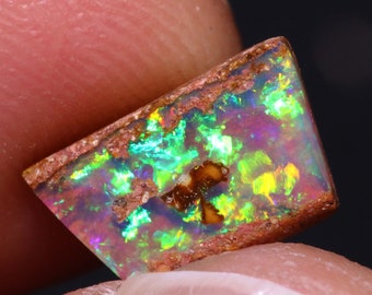 Gem Fire Natural Australian Polished Boulder Pipe Opal Cabochon Pendant Ring Stone AOH-2825