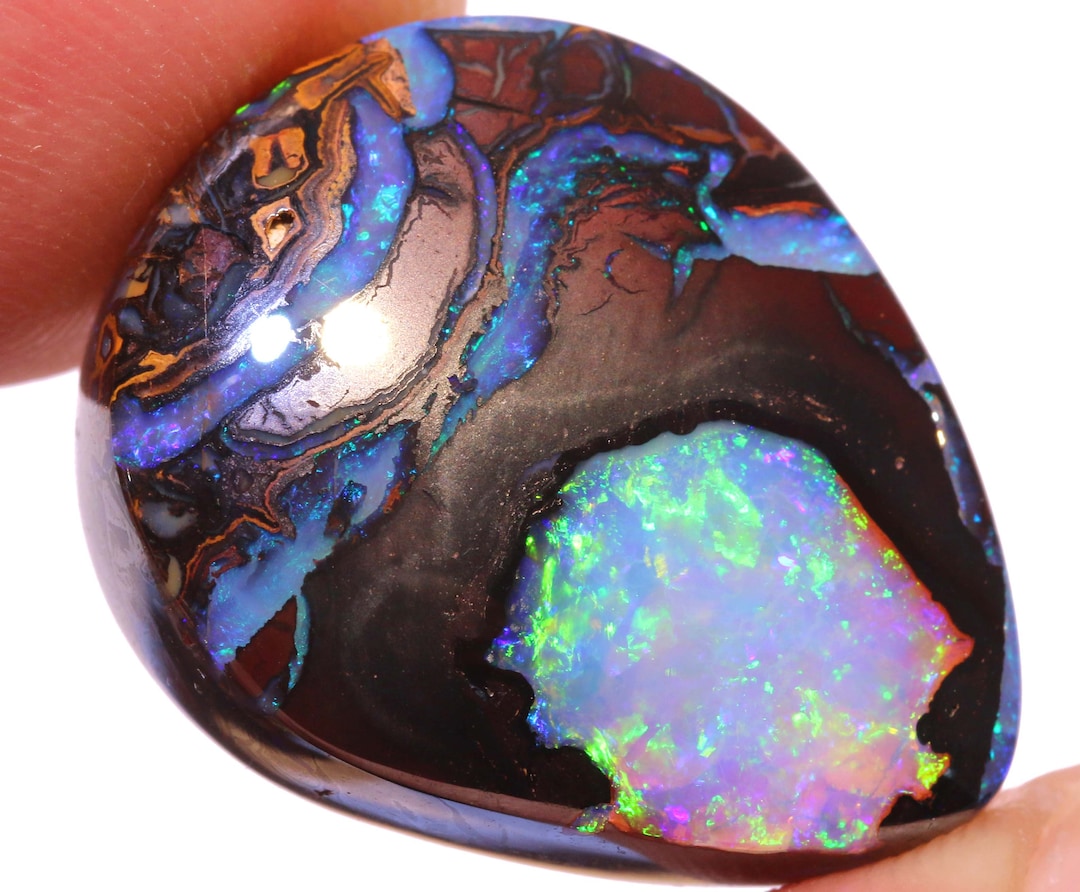 Incredible Rare Australian Opal Polished Koroit Boulder Opal Nut