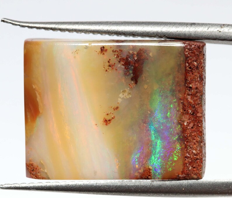 Gem Fire Natural Australian Polished Boulder Pipe Opal Cabochon Pendant Ring Stone