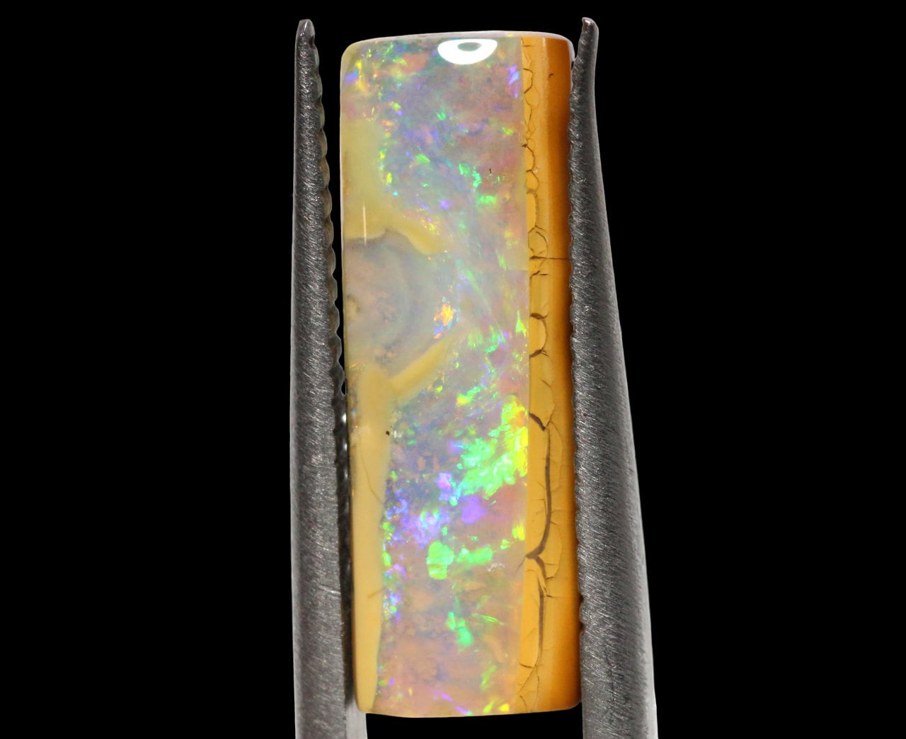 燃えるような天然オーストラリア産ボルダーオパール研磨ペンダント