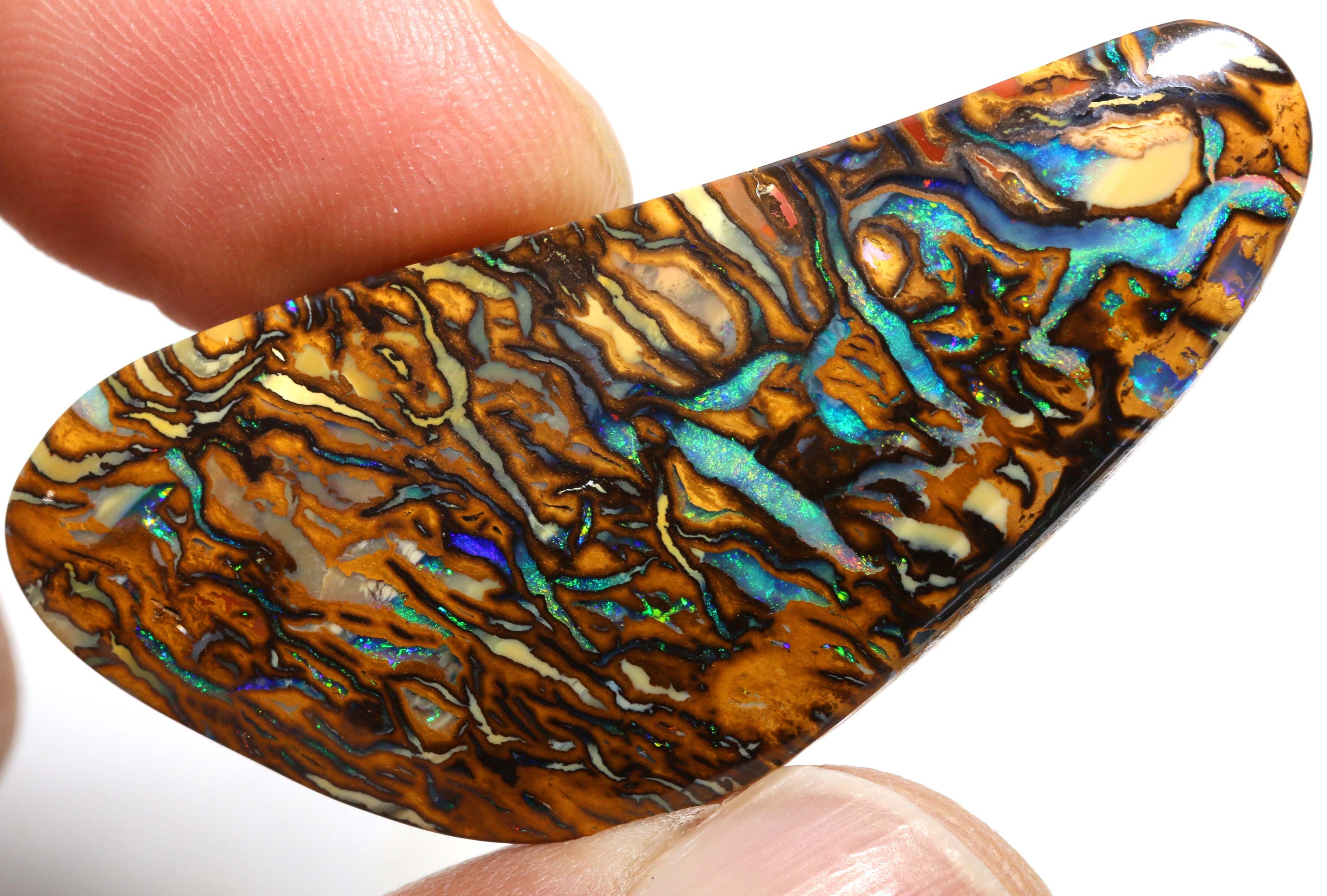 Rare Pattern Australian Opal Polished Koroit Boulder Opal Rare Pattern Australian Opal Polished Koroit Boulder Opal