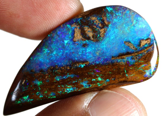 天然オーストラリア産宝石グレードボルダーオパールウッド